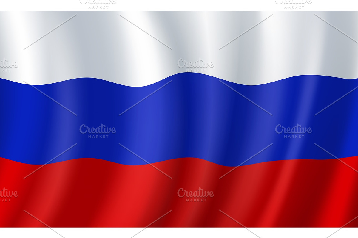 Russia 3D flag. Vector Russian national symbol in Illustrations - product preview 8