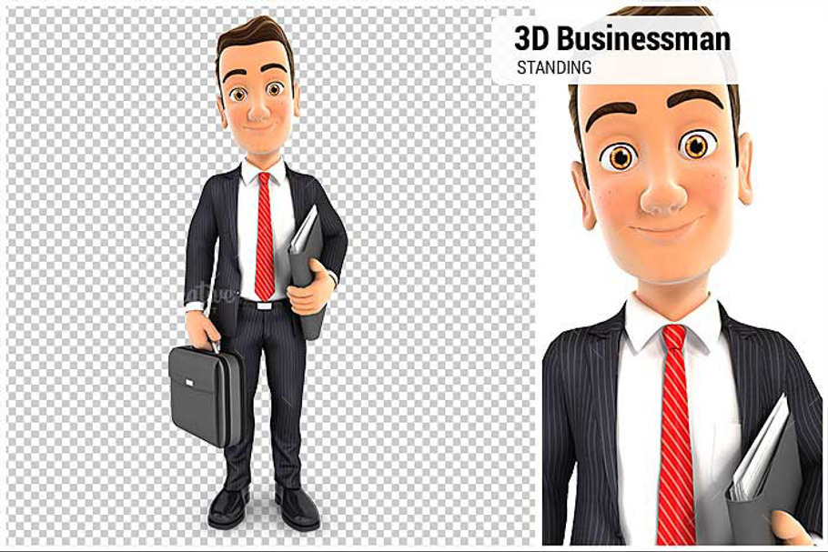3D Businessman in Illustrations - product preview 8