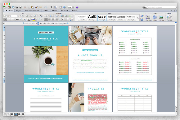 E-Course Worksheet Toolkit - Word in Templates - product preview 1