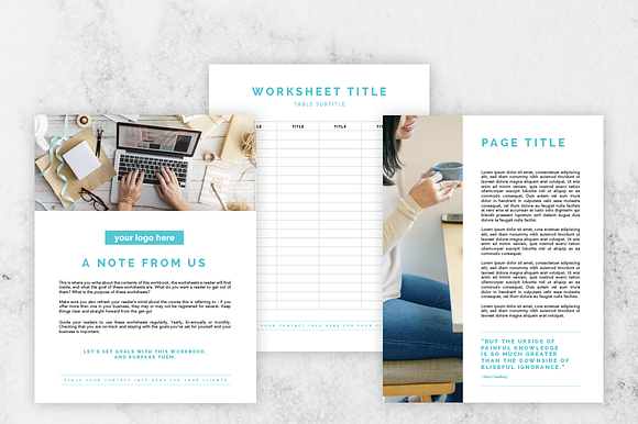 E-Course Worksheet Toolkit - Word in Templates - product preview 2