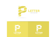 Unique vector letter P logo design template.