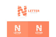 Unique vector letter N logo design template.