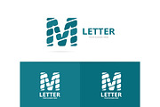 Unique vector letter M logo design template.