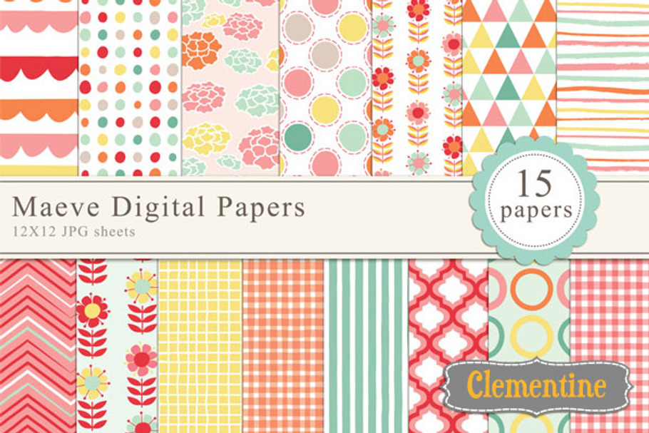 Maeve Digital Papers in Patterns - product preview 8