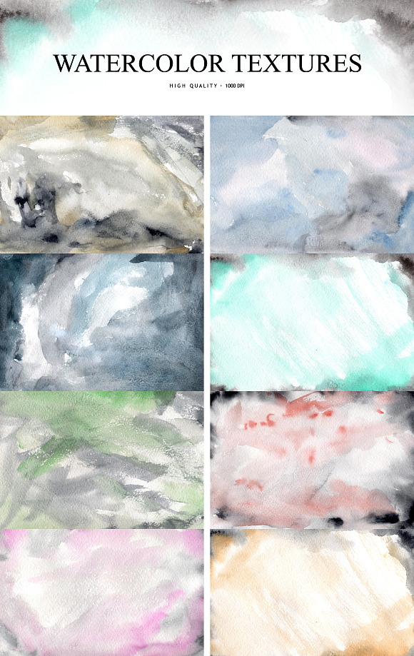 Marble and watercolor textures in Textures - product preview 3