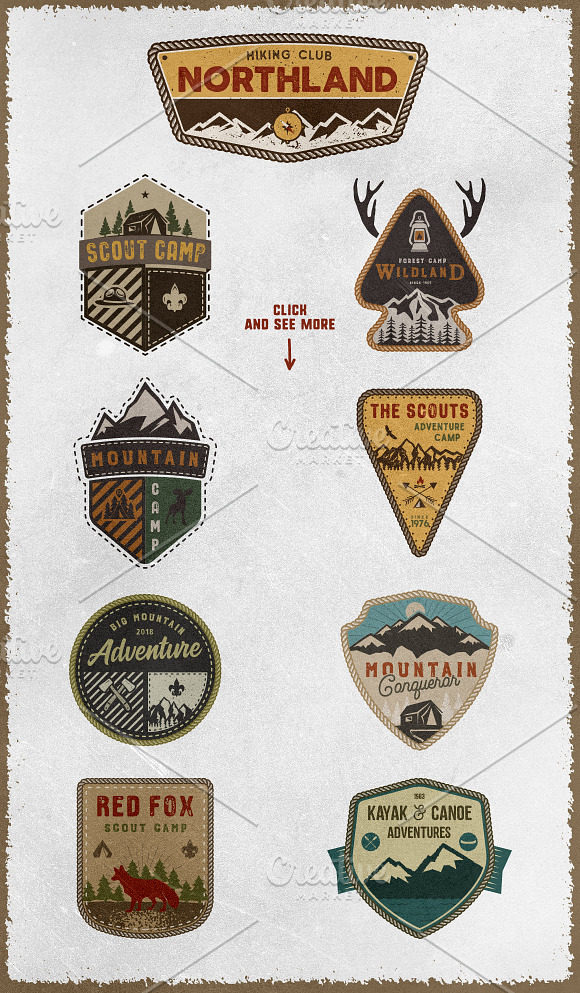 The Scouts & Camping Badges in Logo Templates - product preview 5