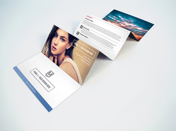 6 Panel Accordion Brochure mock in Print Mockups - product preview 1