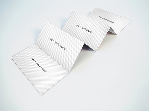 6 Panel Accordion Brochure mock in Print Mockups - product preview 2