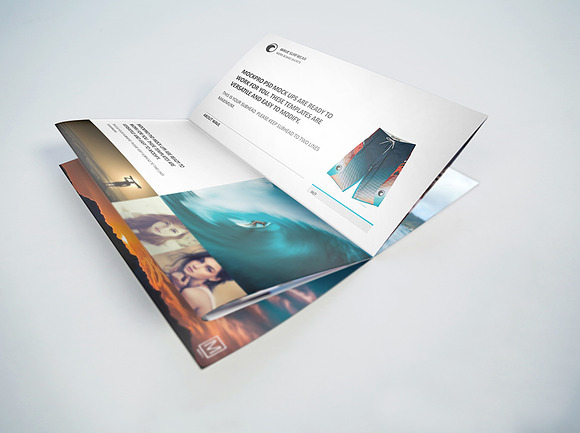 6 Panel Accordion Brochure mock in Print Mockups - product preview 3