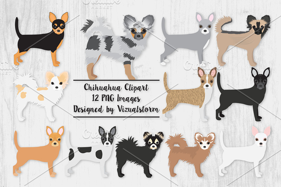 Chihuahua Clipart Dog Illustrations