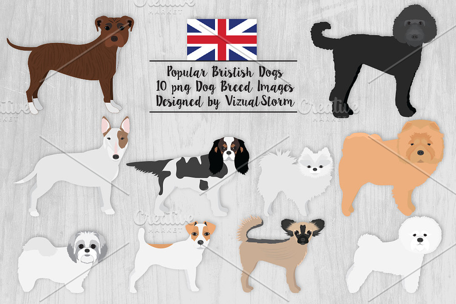 British Dog Breeds Clipart Graphics