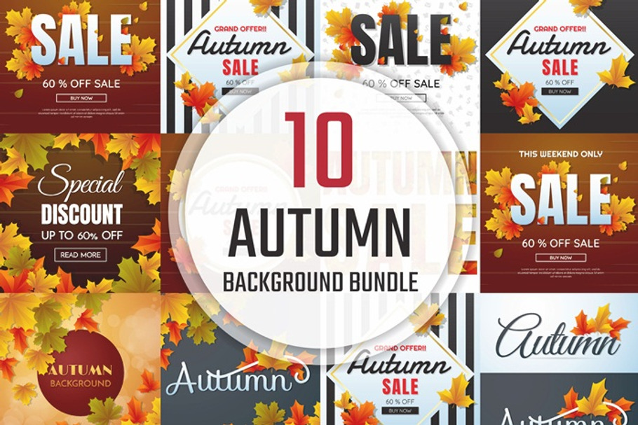 [94%OFF] 10 Autumn Background in Illustrations - product preview 8