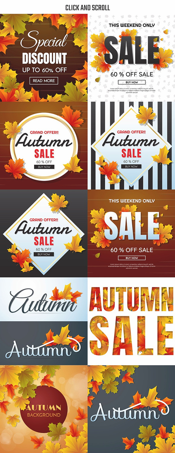 [94%OFF] 10 Autumn Background in Illustrations - product preview 1