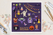 Happy Halloween vector card