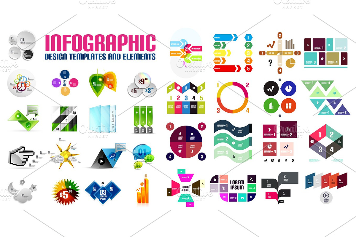 Vector colorful geometrical info banners in Objects - product preview 8