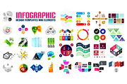 Vector colorful geometrical info banners