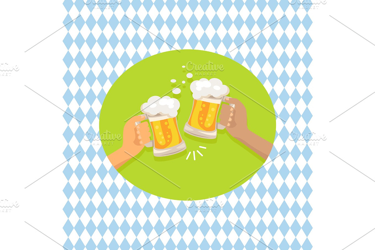 Friends Drinking Beer Shown on Vector Illustration in Illustrations - product preview 8