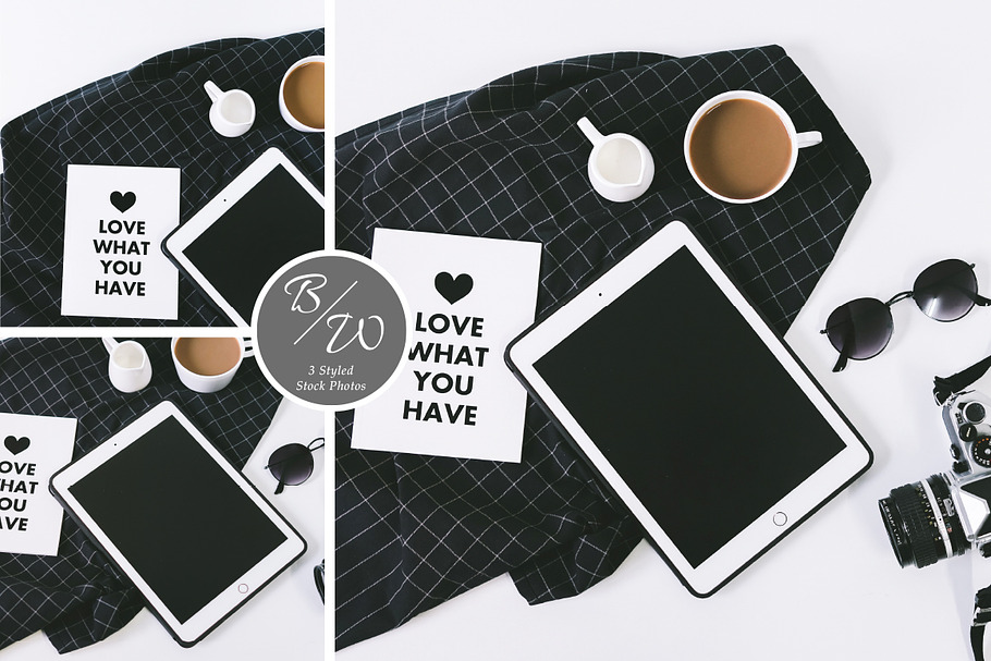Black & White Styled Stock Photos in Mobile & Web Mockups - product preview 8