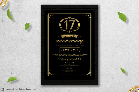 5 Anniversary Invitation in Postcard Templates - product preview 1