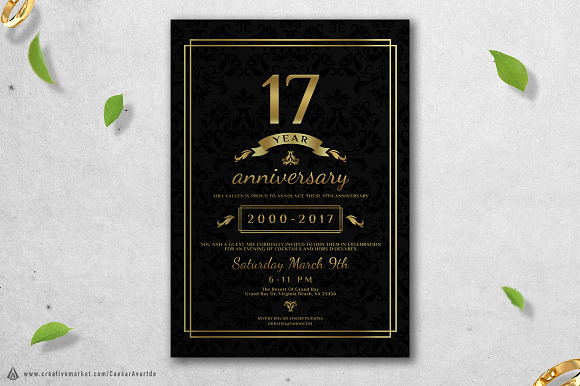 5 Anniversary Invitation in Postcard Templates - product preview 3