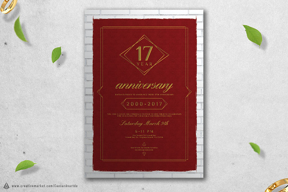5 Anniversary Invitation in Postcard Templates - product preview 4