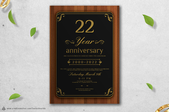 5 Anniversary Invitation in Postcard Templates - product preview 5
