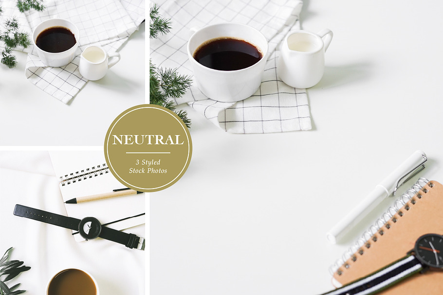 Neutral Desk Styled Stock Photos in Mobile & Web Mockups - product preview 8