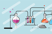 Illustration of chemistry laboratory