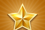 Golden star poster 