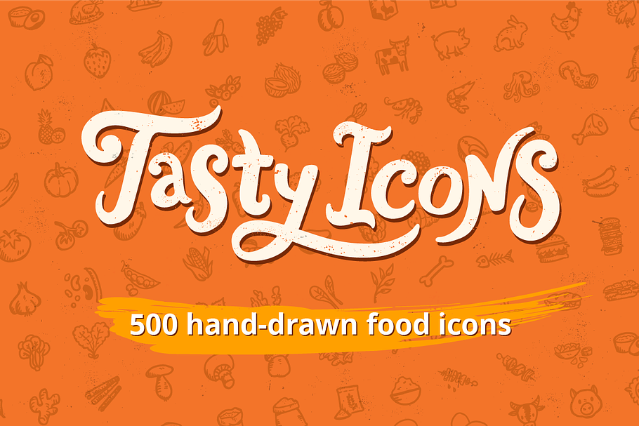 500 hand-drawn food icons in Hand Drawn Icons - product preview 8