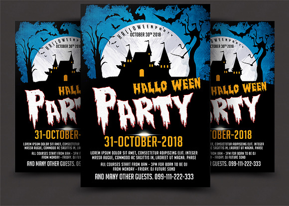 Halloween Party Flyers Bundle in Flyer Templates - product preview 2