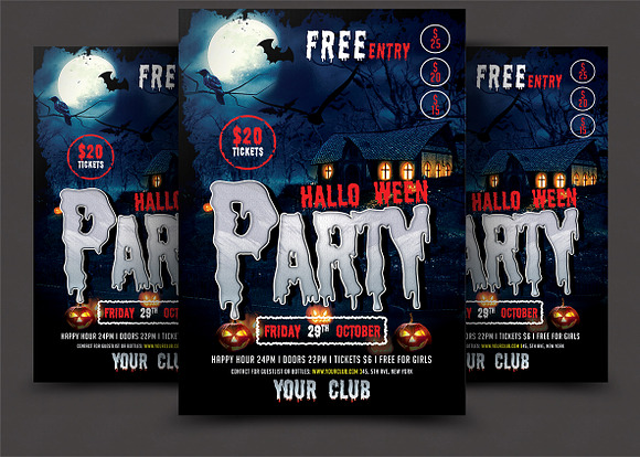 Halloween Party Flyers Bundle in Flyer Templates - product preview 4