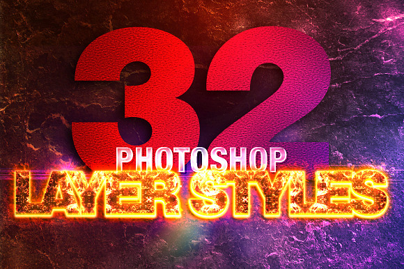 32 Photoshop Layer Styles in Photoshop Layer Styles - product preview 4