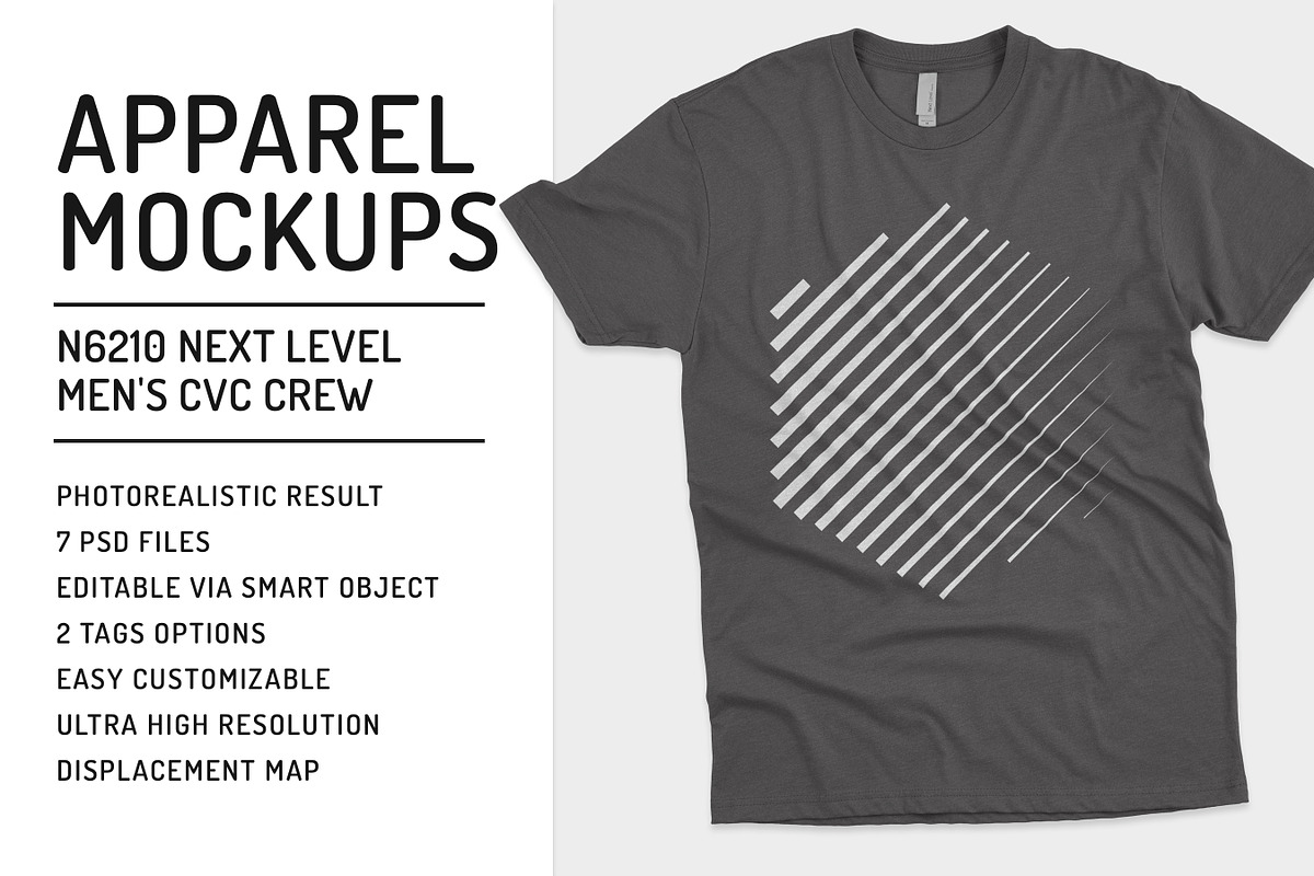 Mens CVC Crew Mockups in Product Mockups - product preview 8