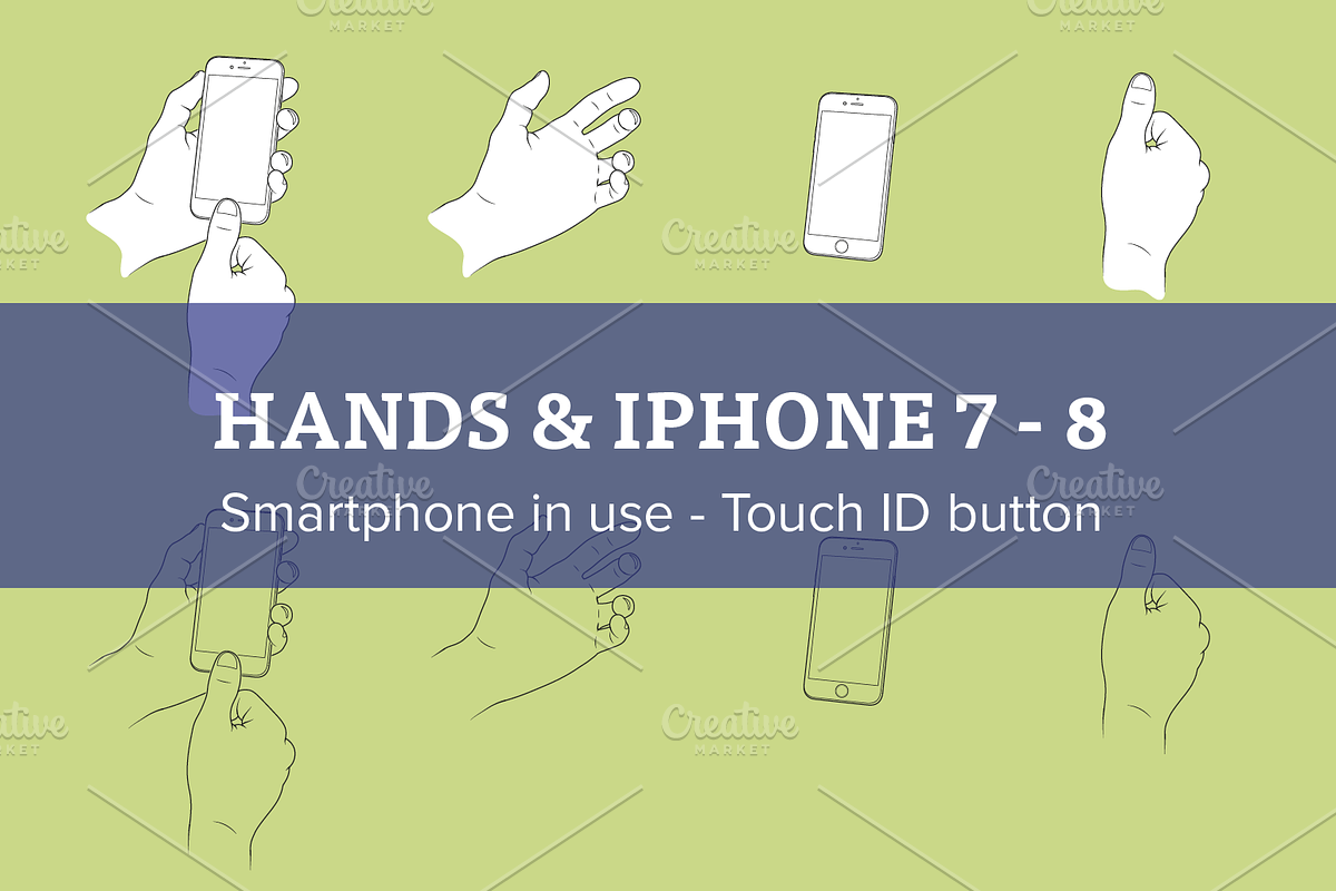 Apple iPhone 7 - 8 Touch ID in use in Illustrations - product preview 8