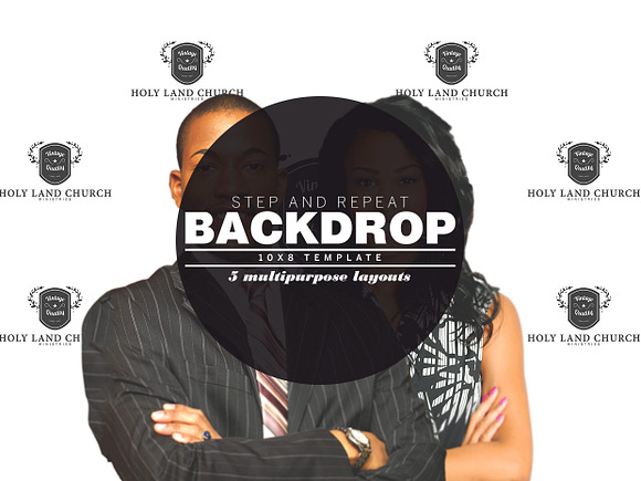Step And Repeat Backdrop Template in Templates - product preview 3