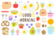 Breakfast - Cute food characters