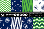 Nautical Navy & Green Papers v1
