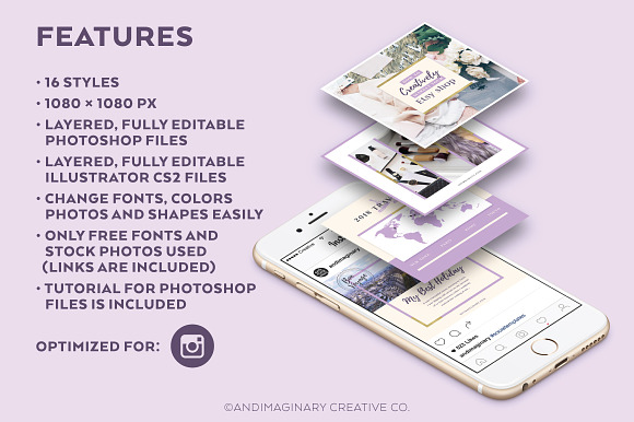 Lavender Field INSTAGRAM BANNER pack in Instagram Templates - product preview 1