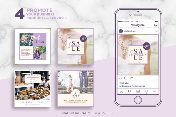 Lavender Field INSTAGRAM BANNER pack in Instagram Templates - product preview 2