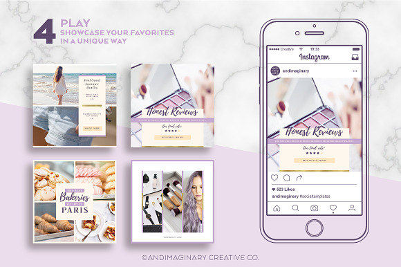 Lavender Field INSTAGRAM BANNER pack in Instagram Templates - product preview 5