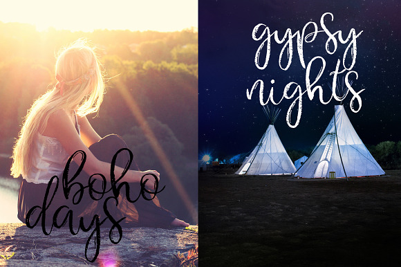 Gypsy Soul.Textured Brush Font+bonus in Script Fonts - product preview 6