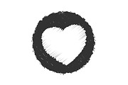 Bold Stamp Heart Grunge Texture