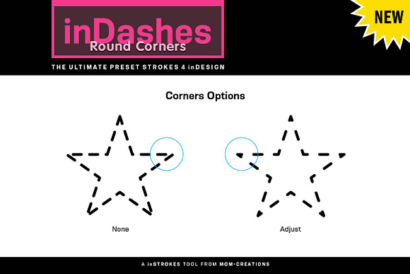 inDashes Round - Strokes 4 inDesign in Photoshop Shapes - product preview 2