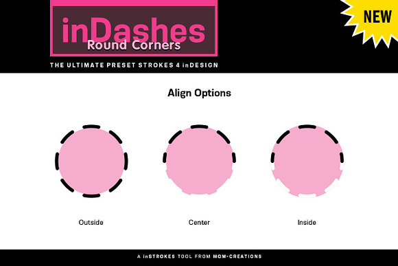inDashes Round - Strokes 4 inDesign in Photoshop Shapes - product preview 3