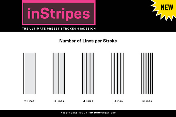 inStripes -Preset Strokes 4 inDesign in Photoshop Shapes - product preview 2