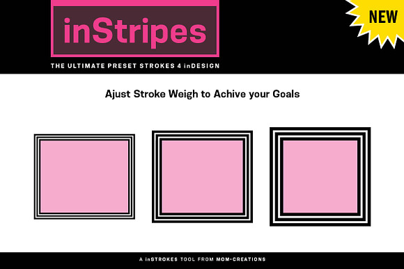 inStripes -Preset Strokes 4 inDesign in Photoshop Shapes - product preview 5
