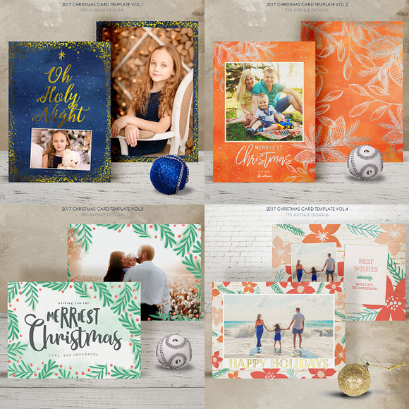 Christmas Cards Template v2 in Card Templates - product preview 1