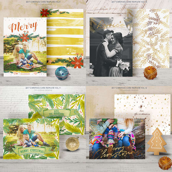 Christmas Cards Template v2 in Card Templates - product preview 3