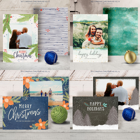 Christmas Cards Template v2 in Card Templates - product preview 4